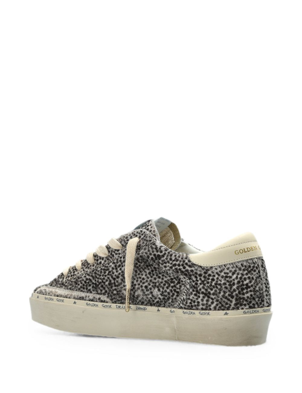 Sneakers hi star in bianco e nero golden goose - donna 
