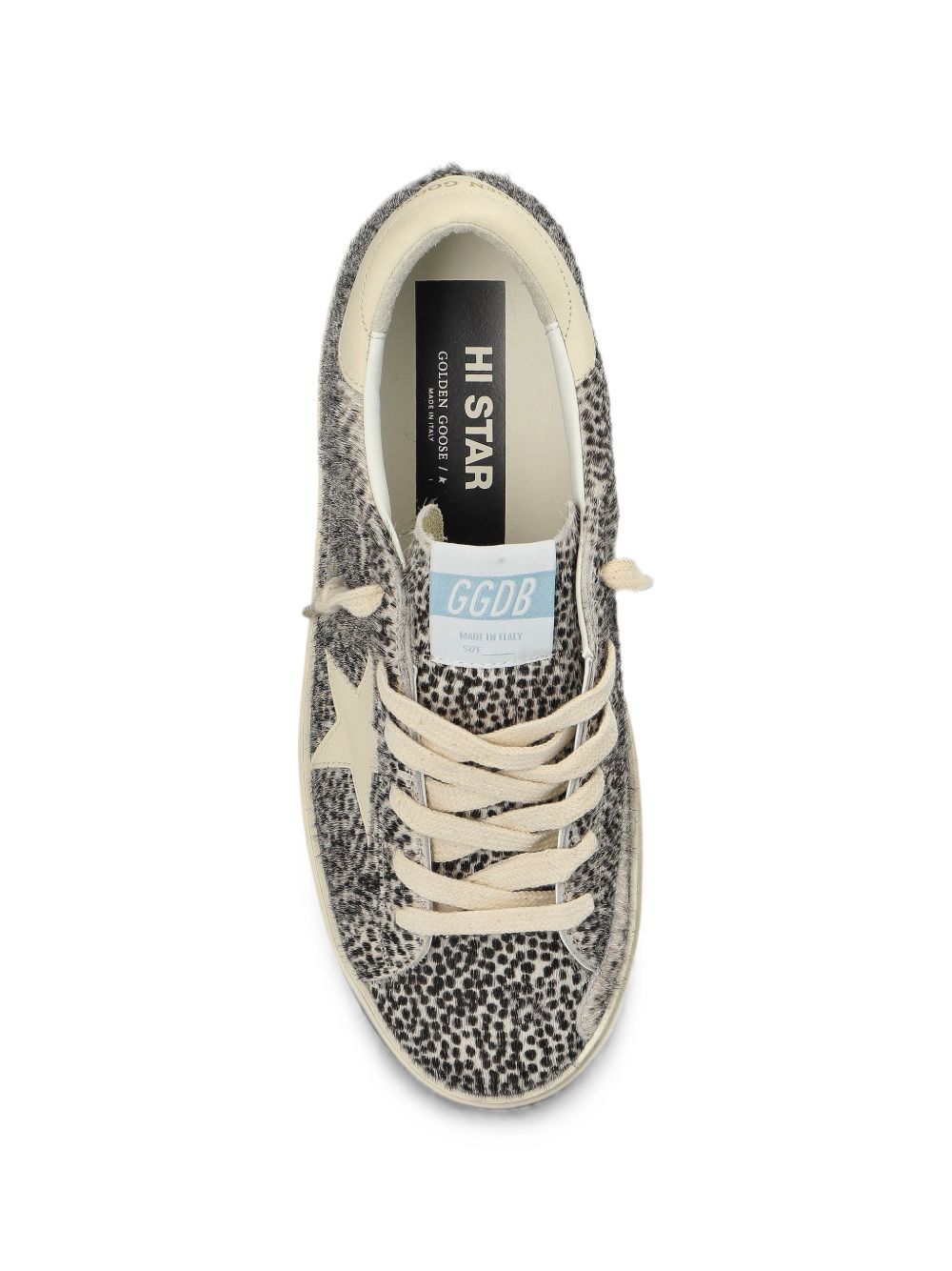Sneakers hi star in bianco e nero golden goose - donna 