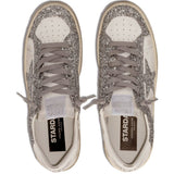 Sneakers Stardan con glitter in bianco 