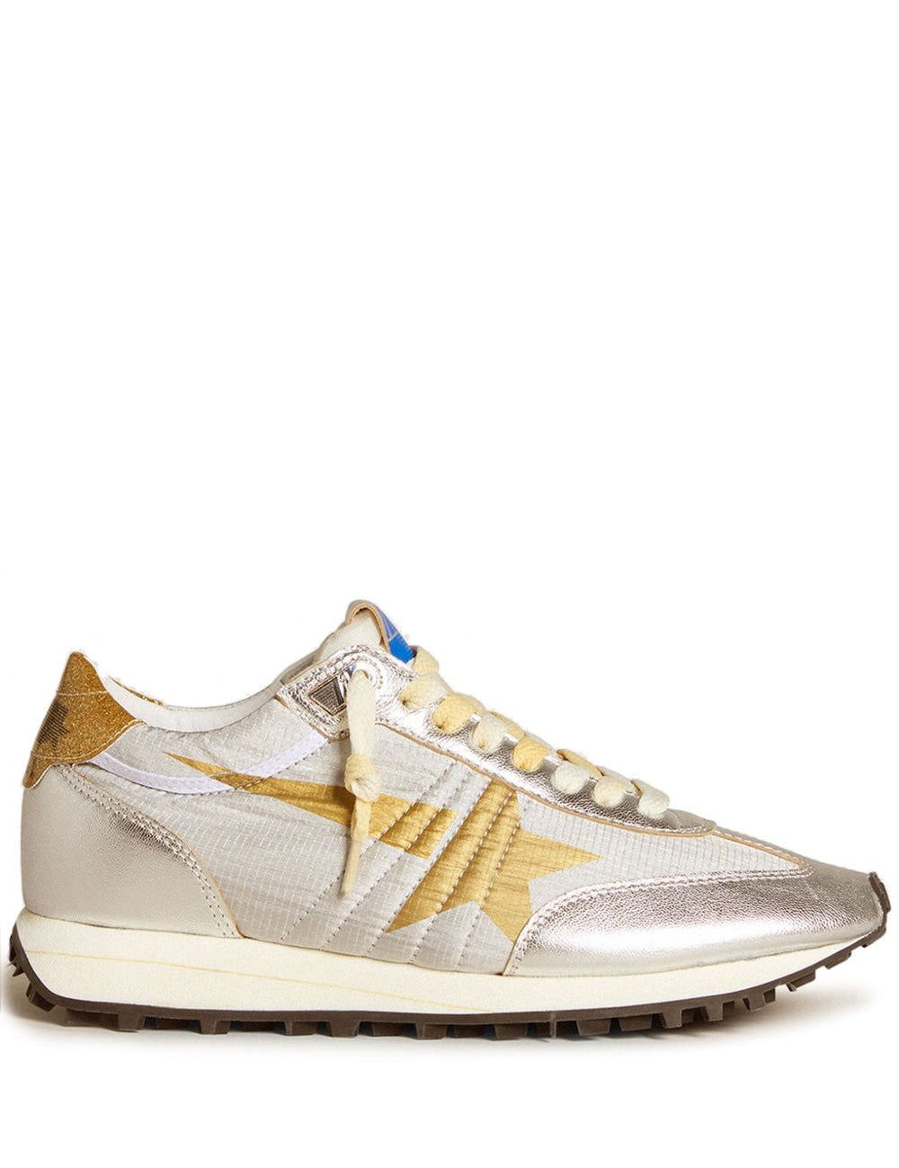 Sneakers con glitter star in oro 