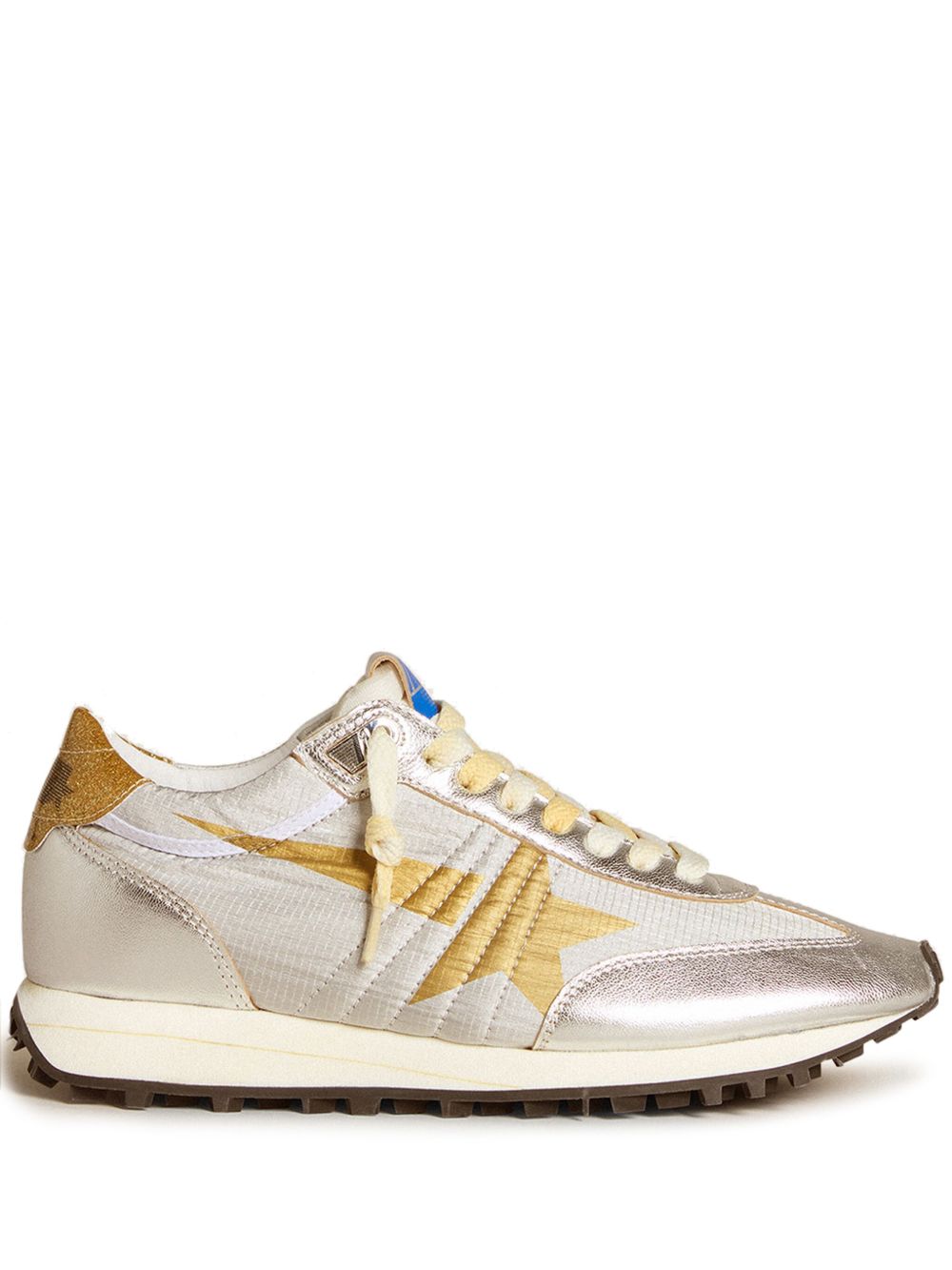 Sneakers con glitter star in oro 