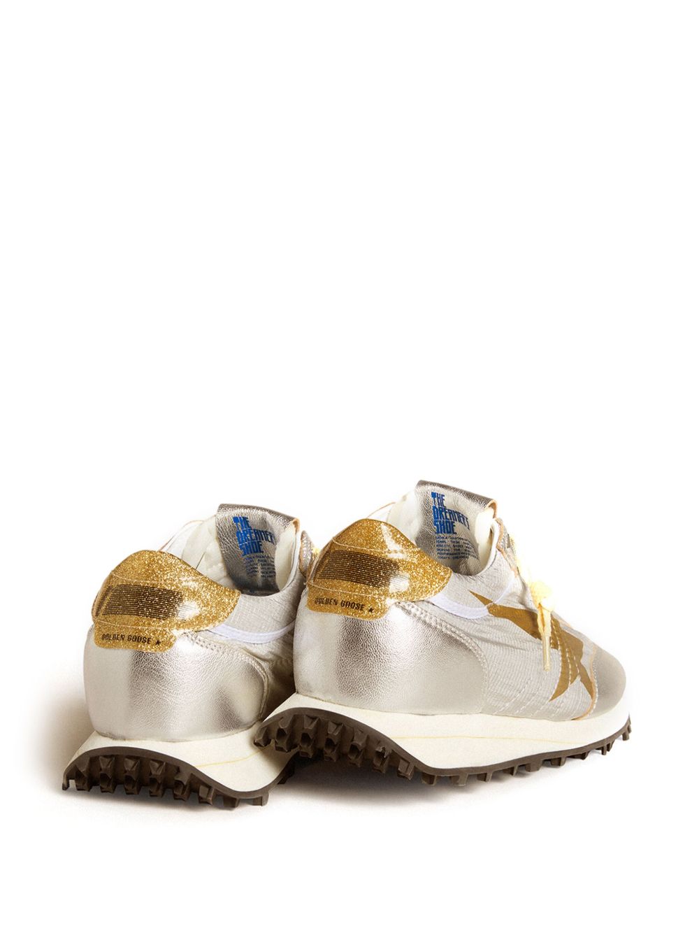 Sneakers con glitter star in oro 