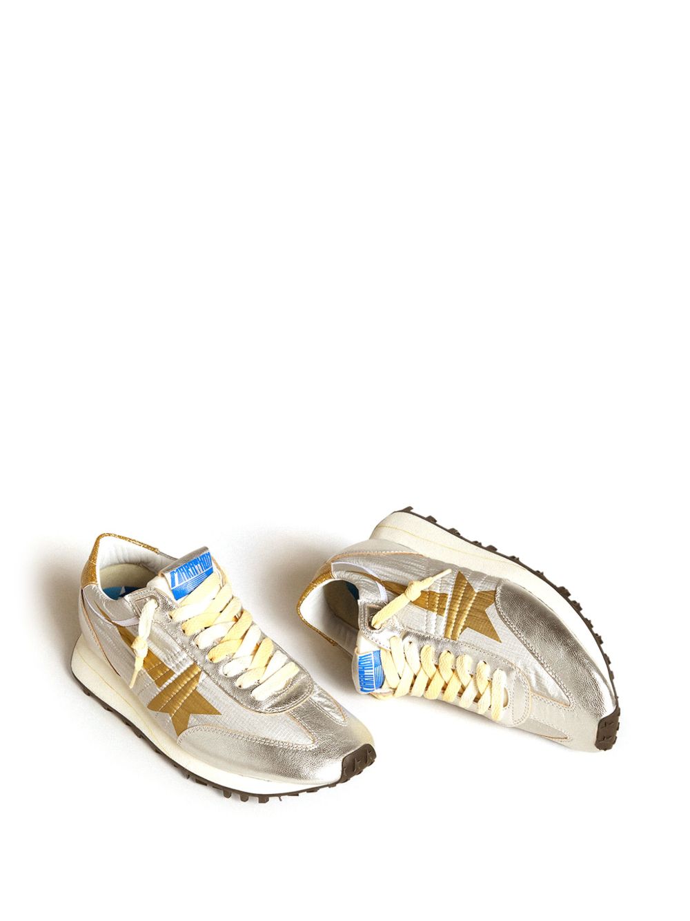 Sneakers con glitter star in oro 