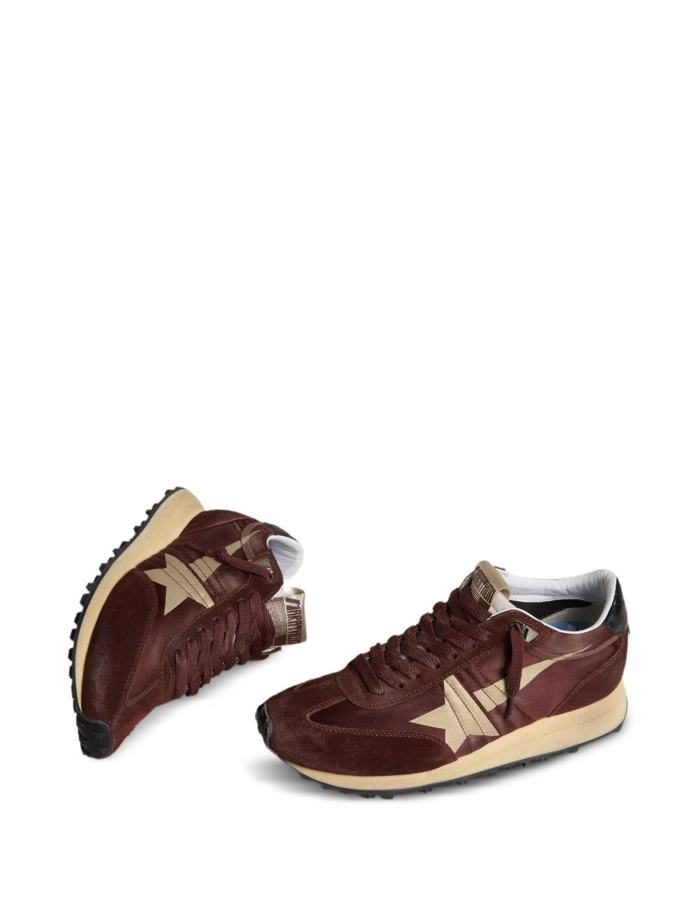 Sneakers running marathon in marrone 