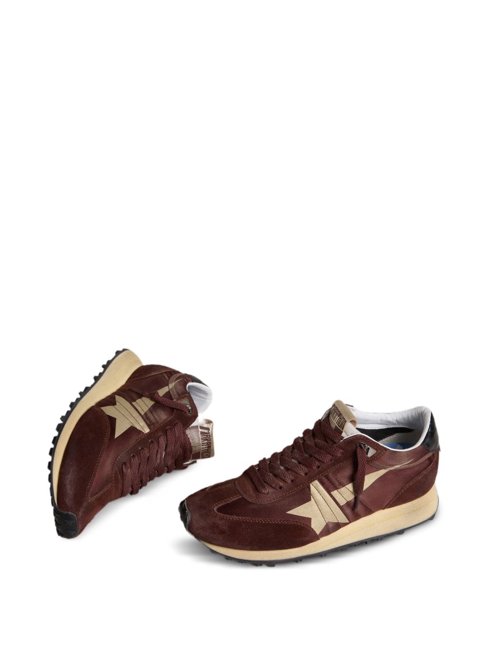 Sneakers running marathon in marrone 
