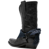 Stivali wish star stile cowboy in nero 