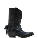 Stivali wish star stile cowboy in nero 