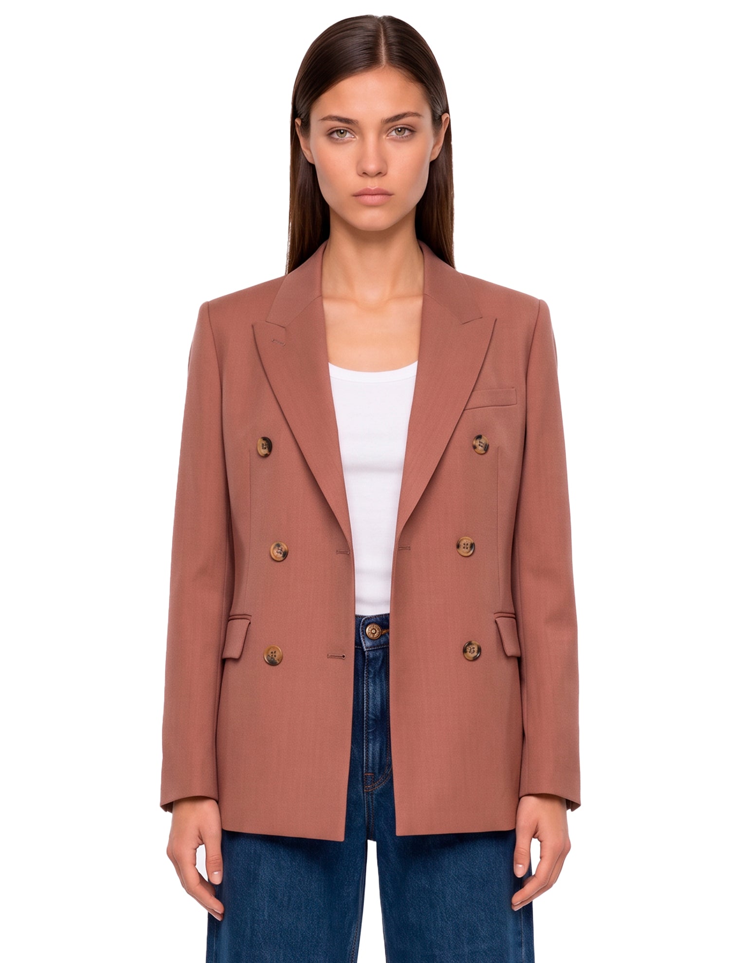 Blazer doppiopetto Journey in rosa 
