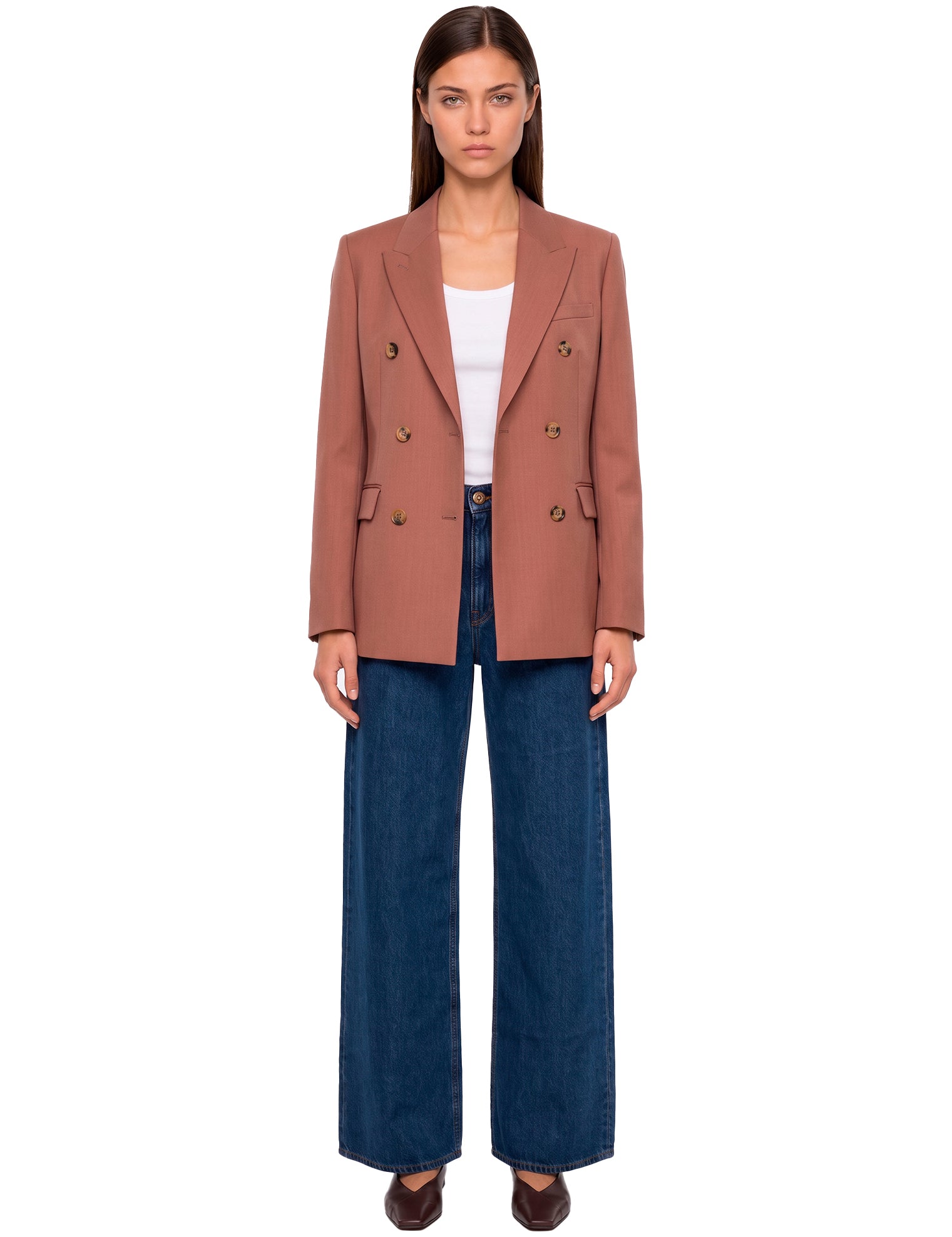 Blazer doppiopetto Journey in rosa 
