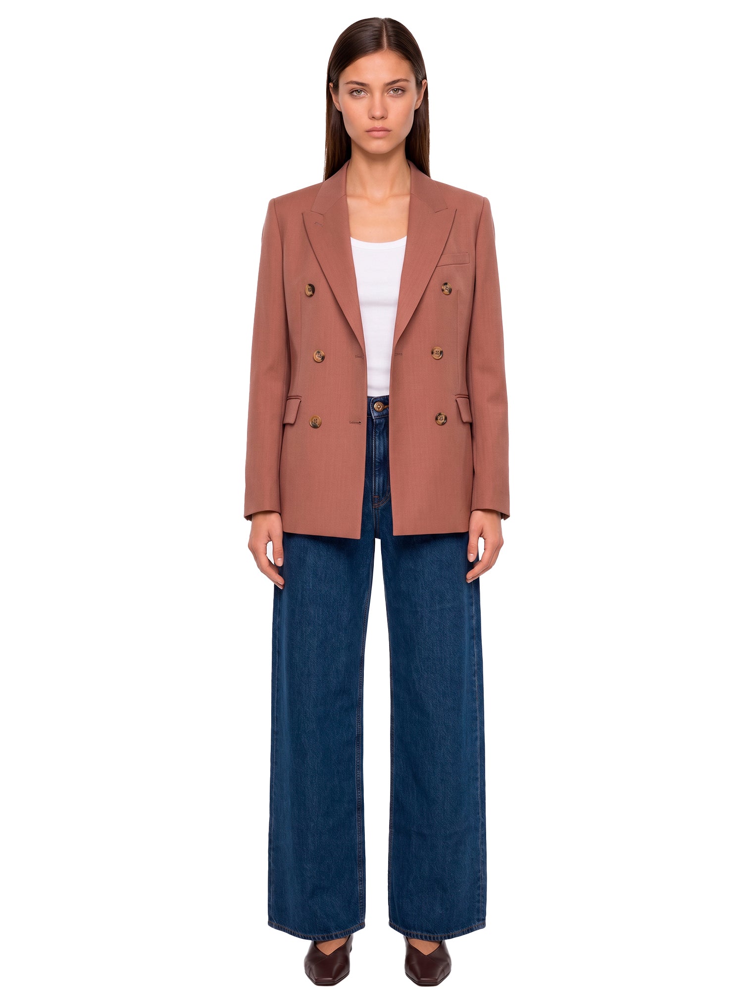 Blazer doppiopetto Journey in rosa 