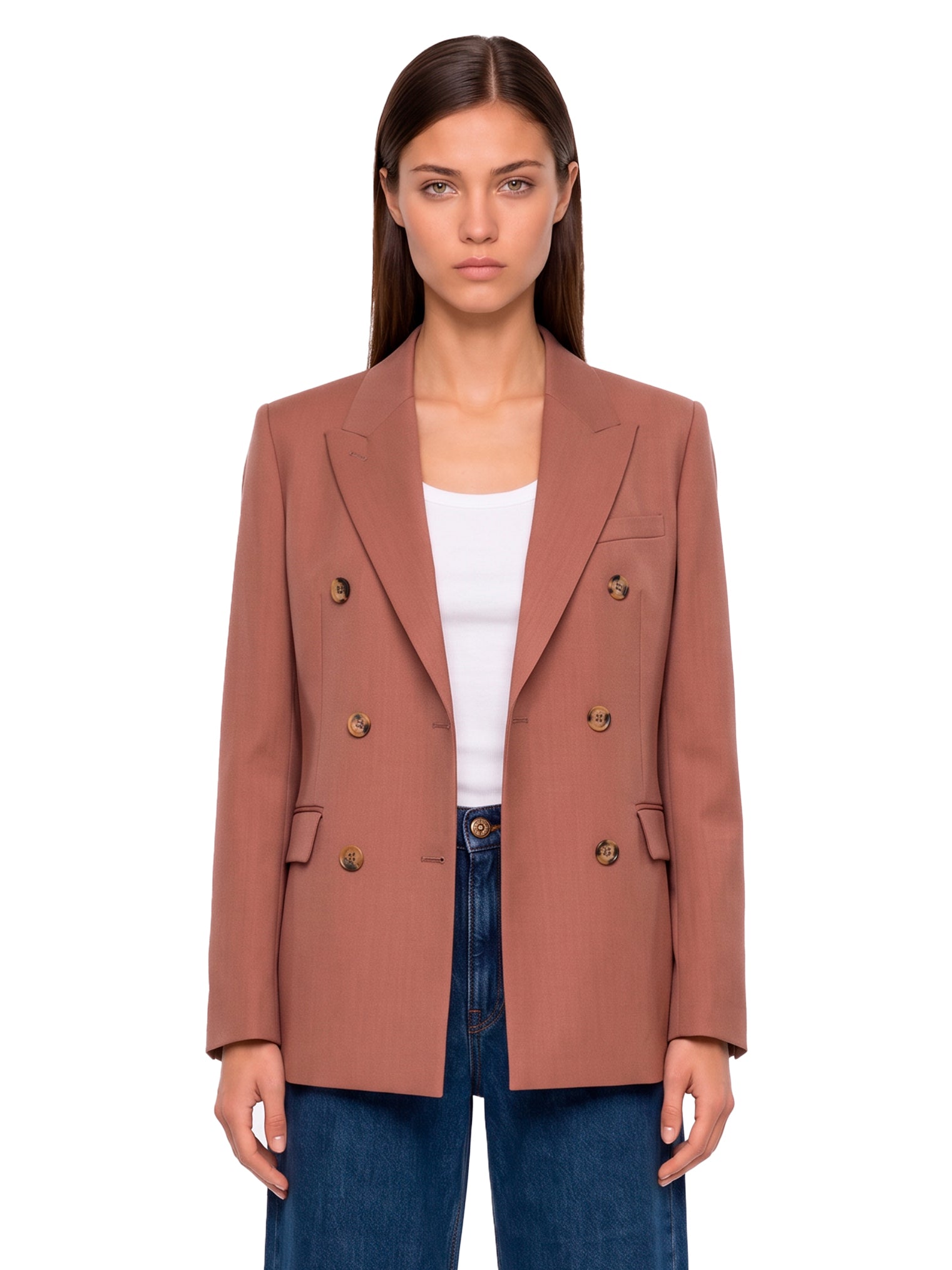 Blazer doppiopetto Journey in rosa 