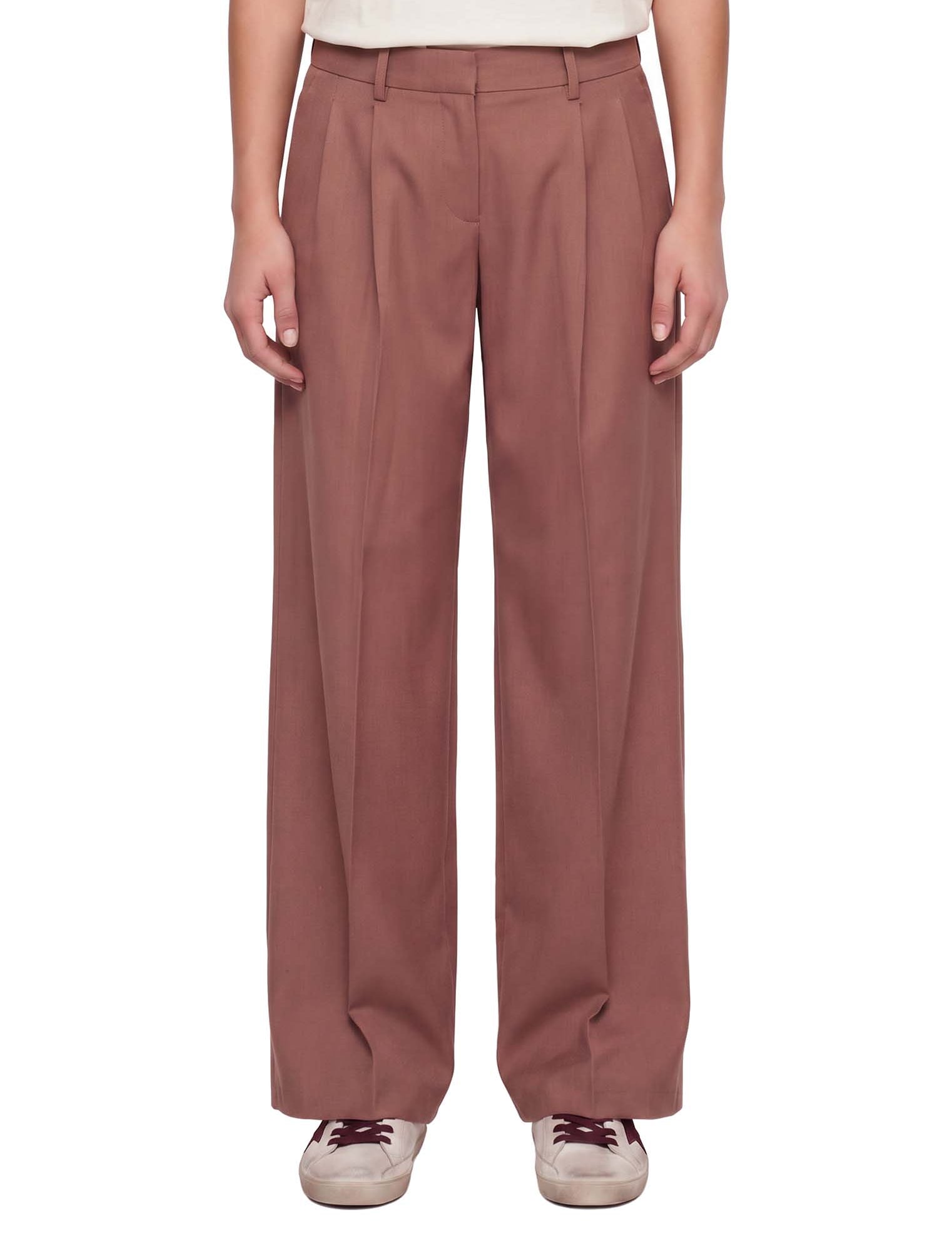 Pantaloni a gamba dritta journey in rosa 