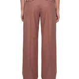 Pantaloni a gamba dritta journey in rosa 