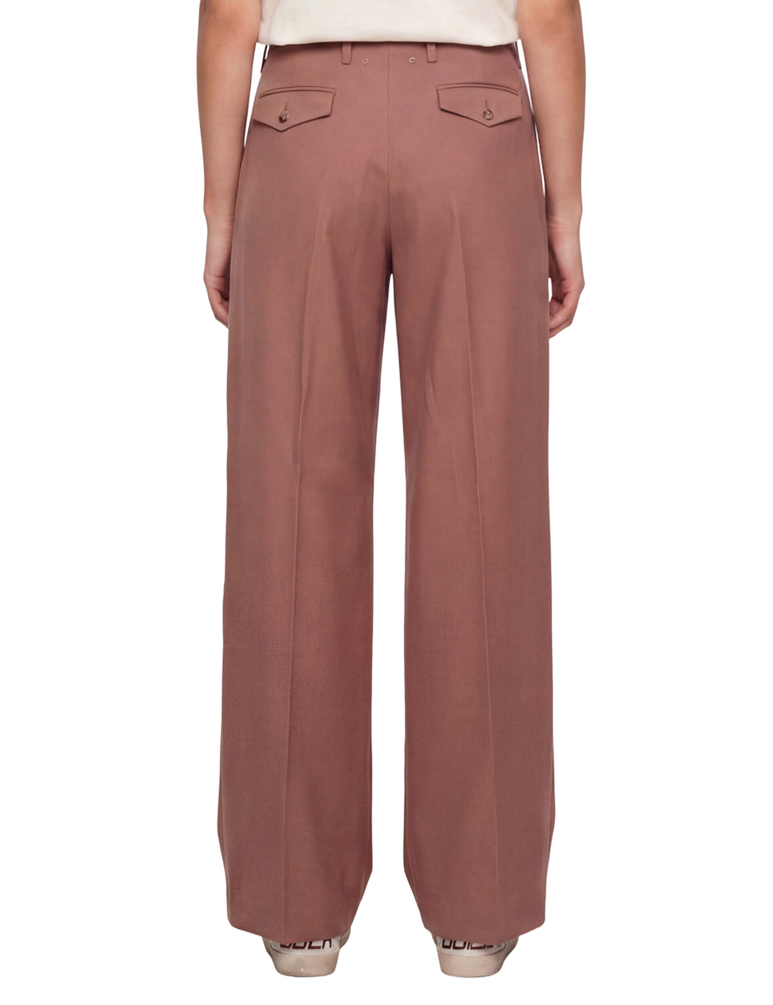 Pantaloni a gamba dritta journey in rosa 