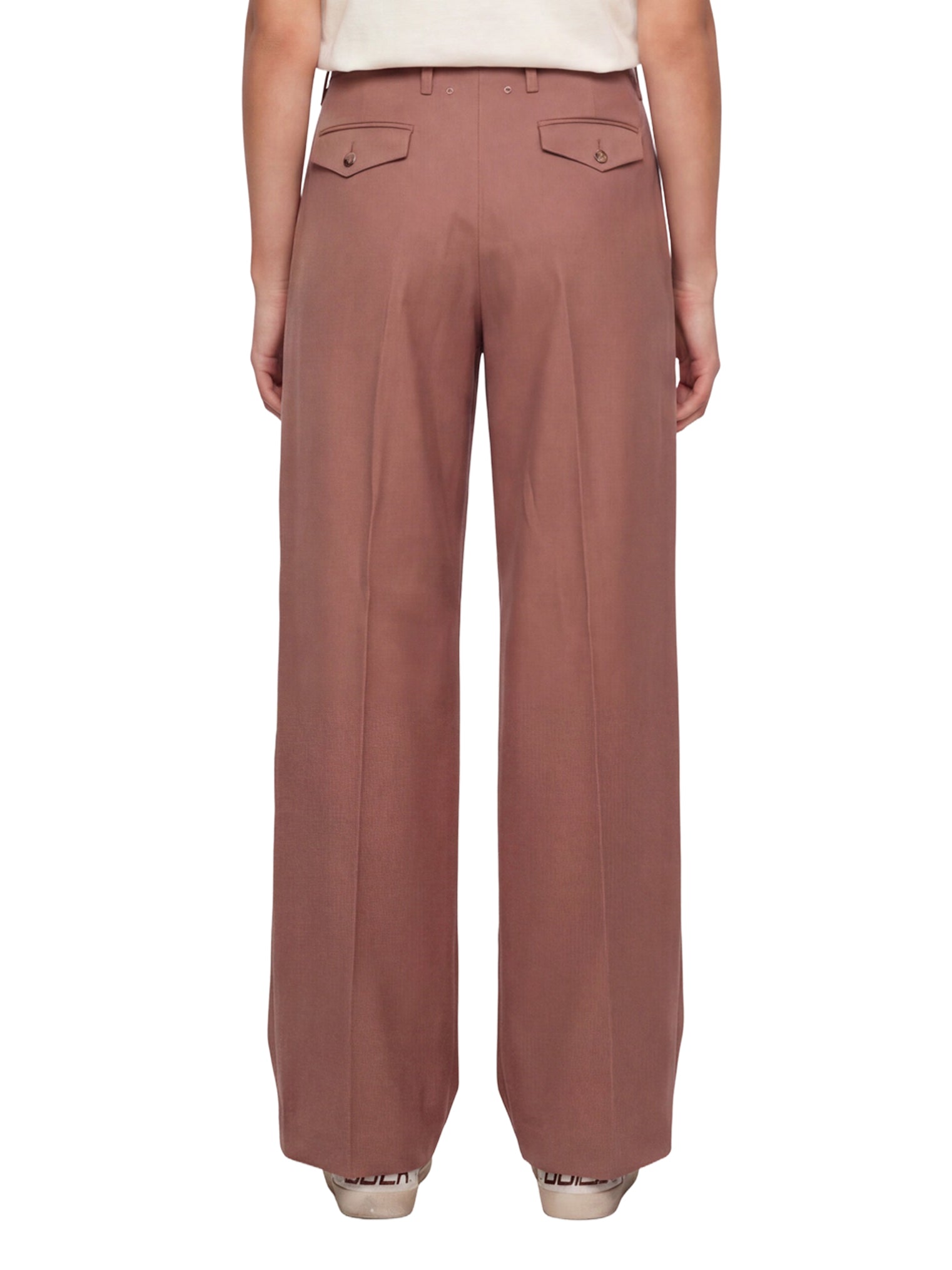 Pantaloni a gamba dritta journey in rosa 
