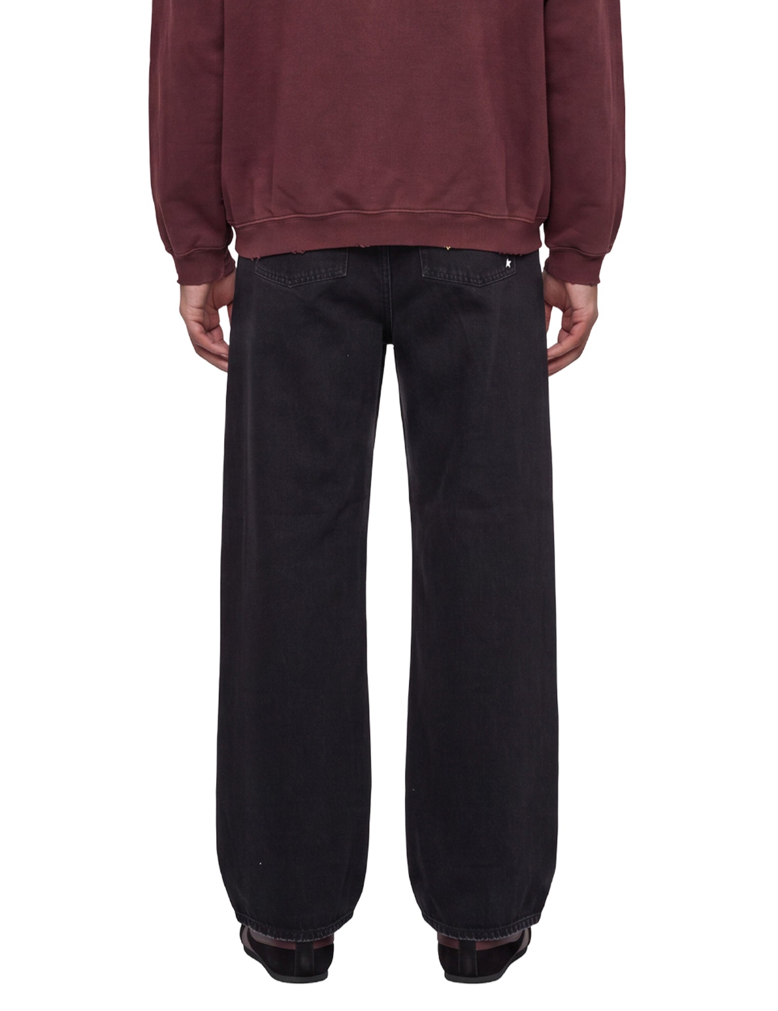 Jeans a gamba dritta in  nero 