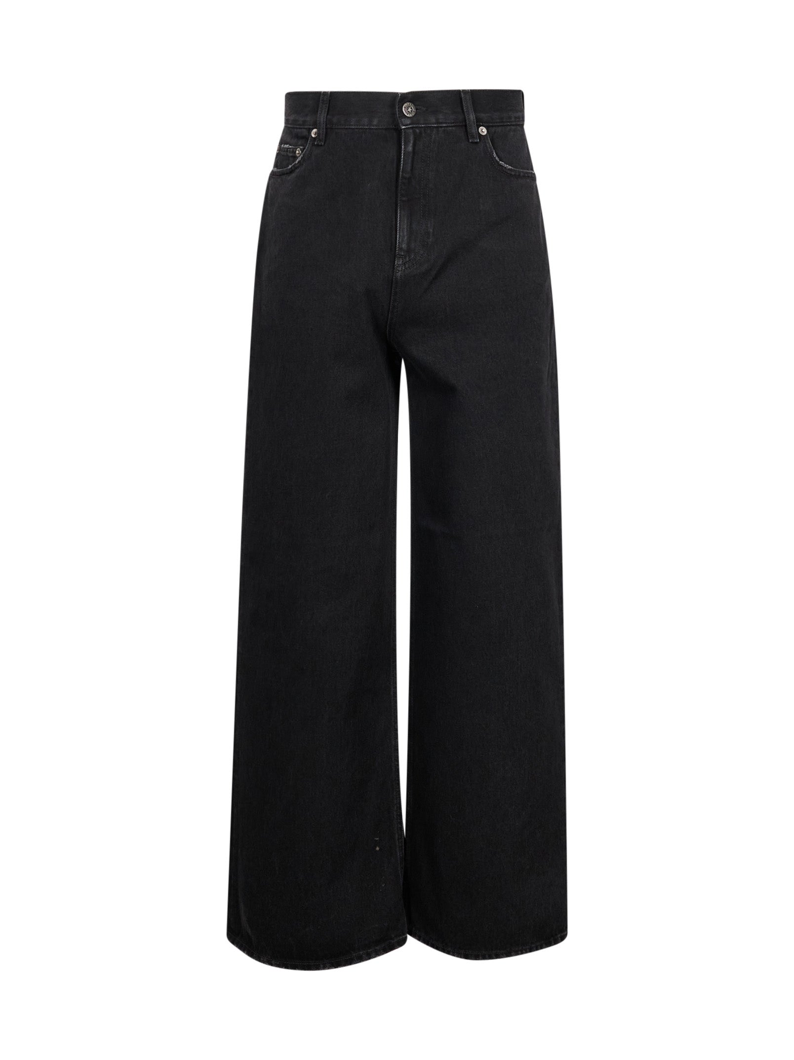 Jeans a gamba dritta in  nero 