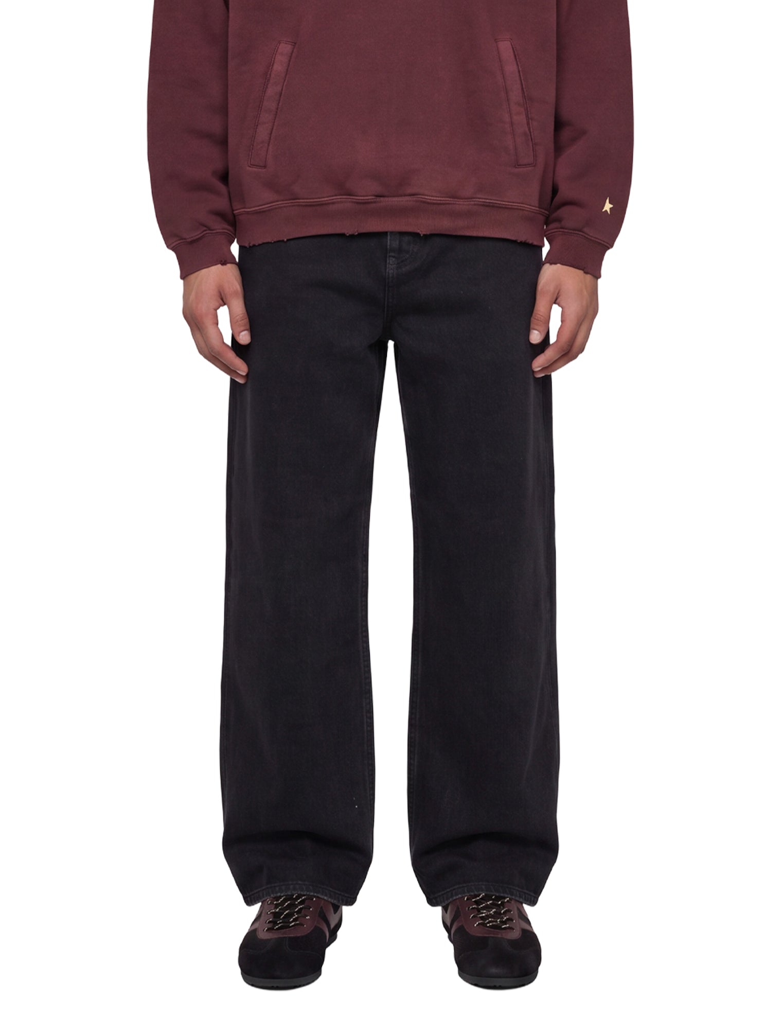 Jeans a gamba dritta in  nero 