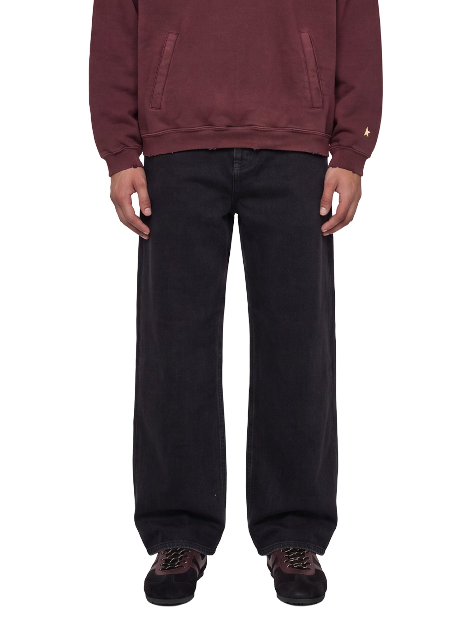 Jeans a gamba dritta in  nero 