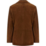 Giacca in suede monopetto Robyn in marrone 