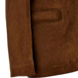 Giacca in suede monopetto Robyn in marrone 