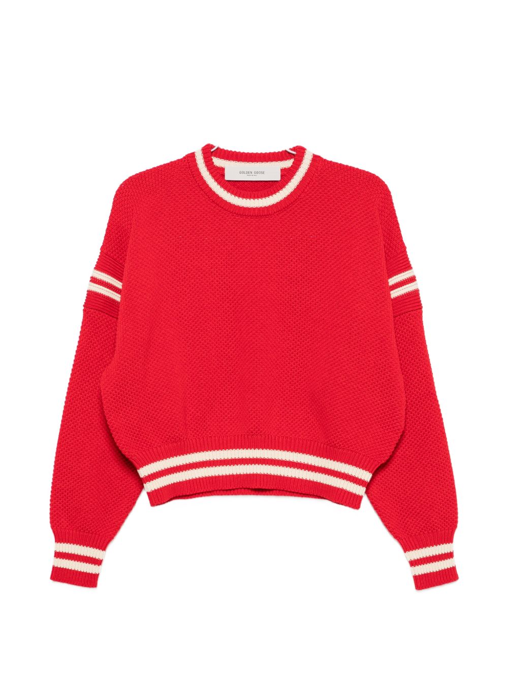 Maglione in lana con stelle ricamate 