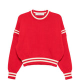 Maglione in lana con stelle ricamate 