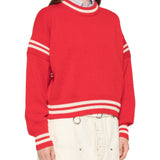 Maglione in lana con stelle ricamate 