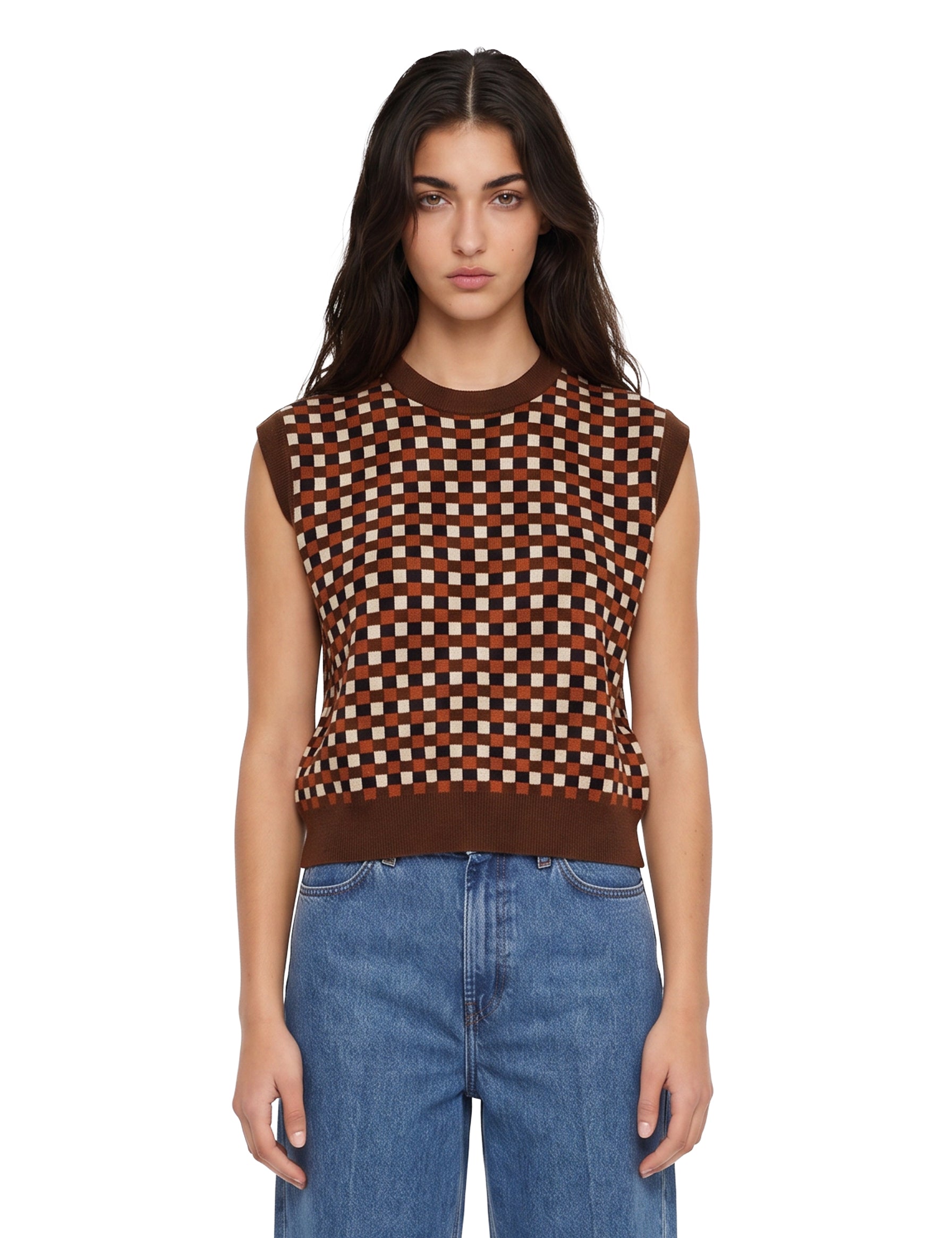 Gilet a quadri Roby multicolore 