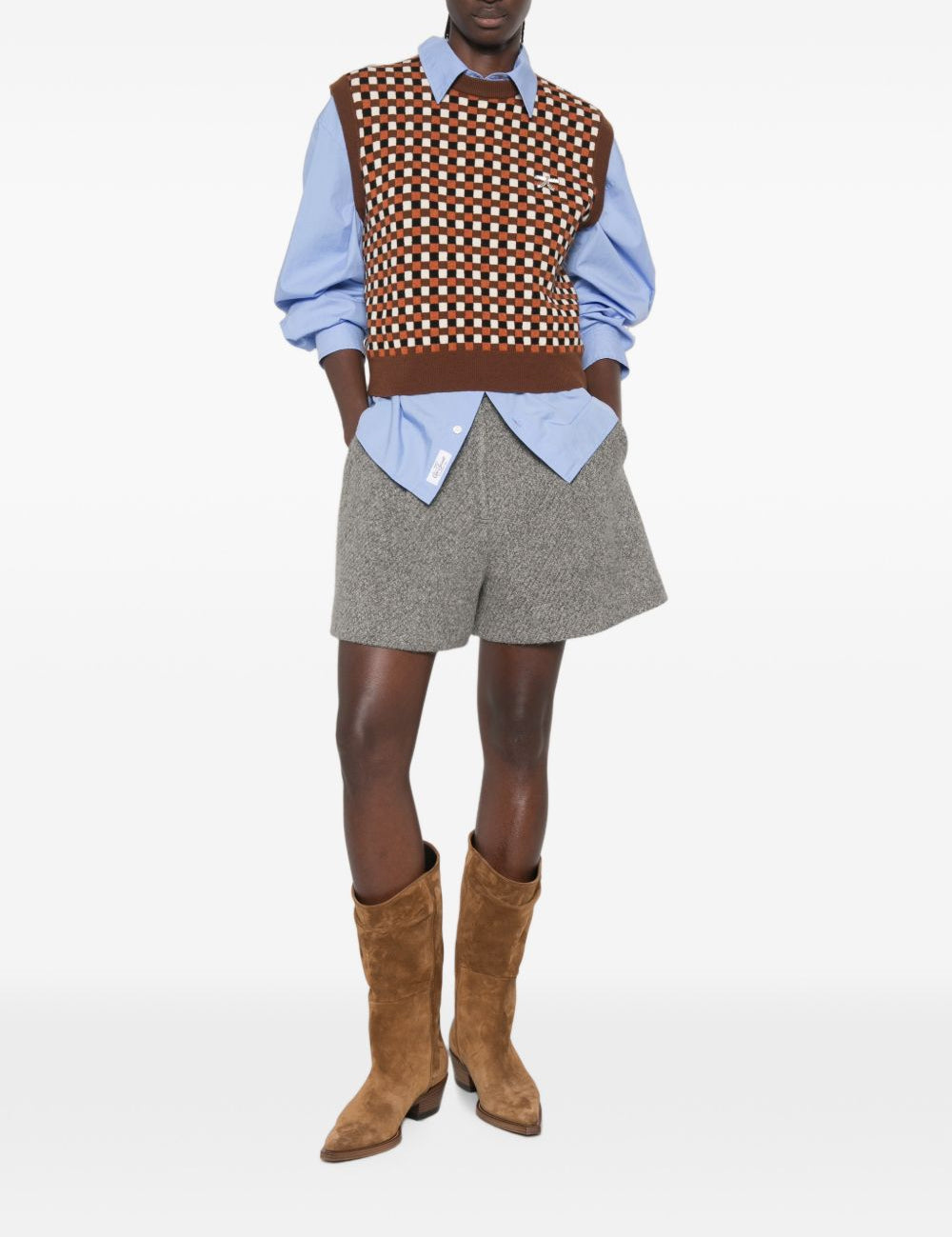 Gilet a quadri Roby multicolore 