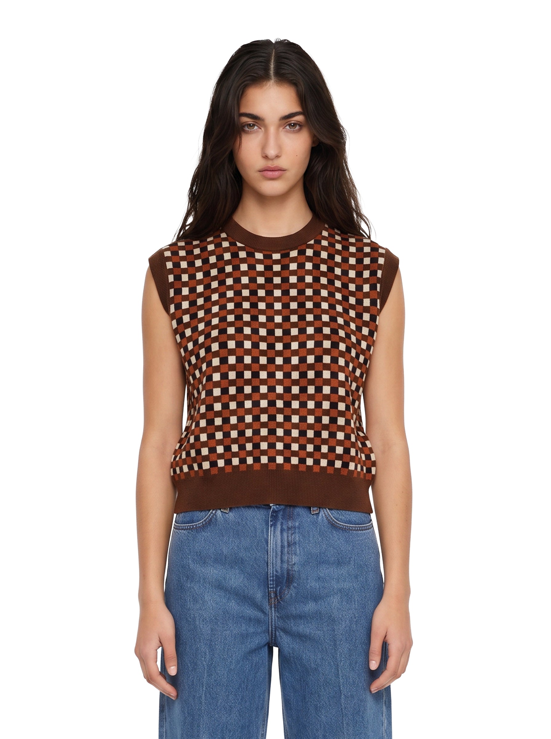 Gilet a quadri Roby multicolore 