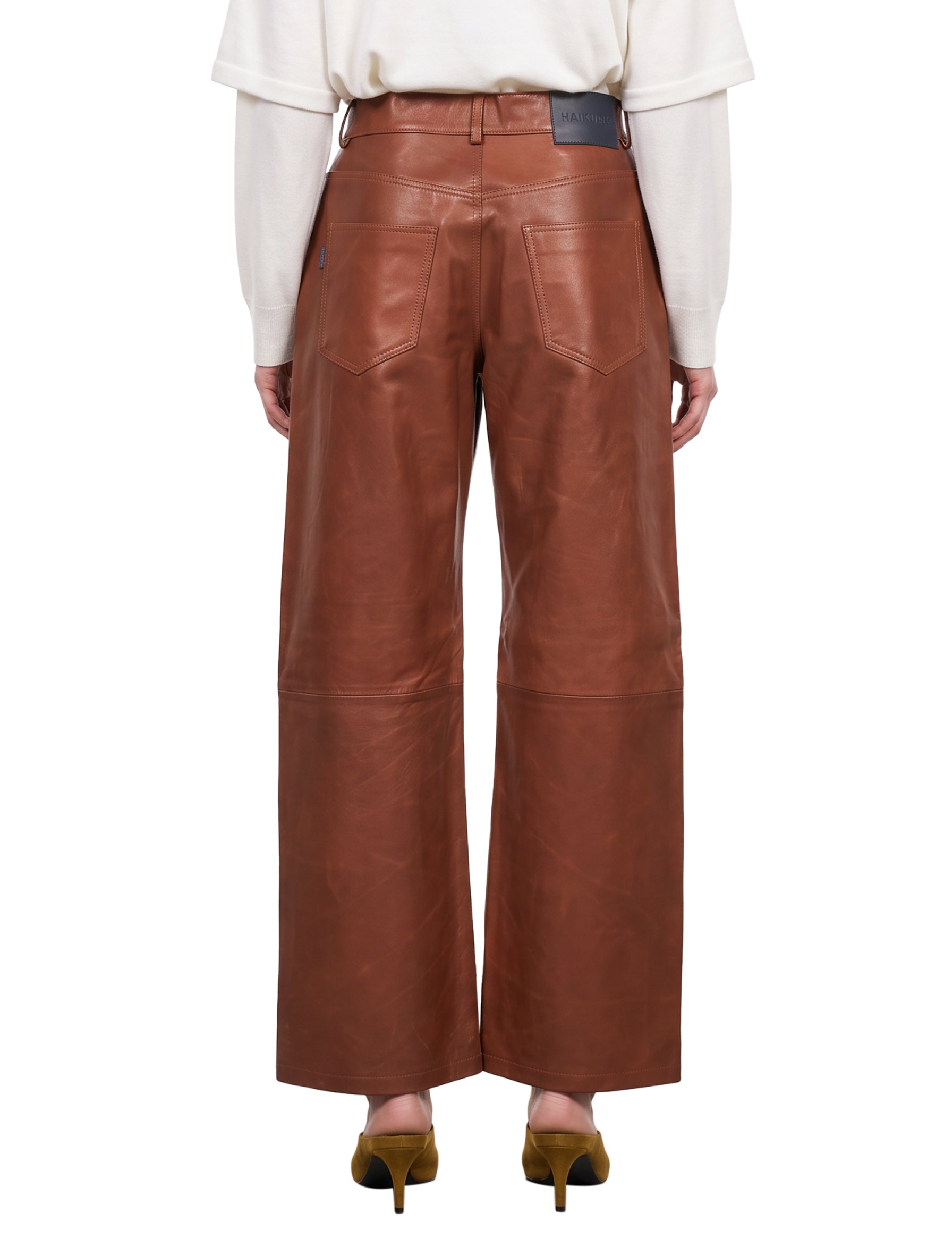 Pantaloni Winny Silky in marrone 