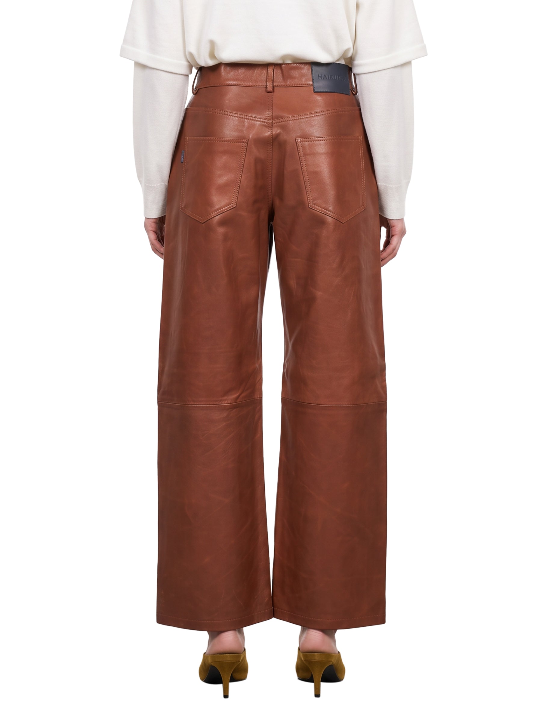 Pantaloni Winny Silky in marrone 