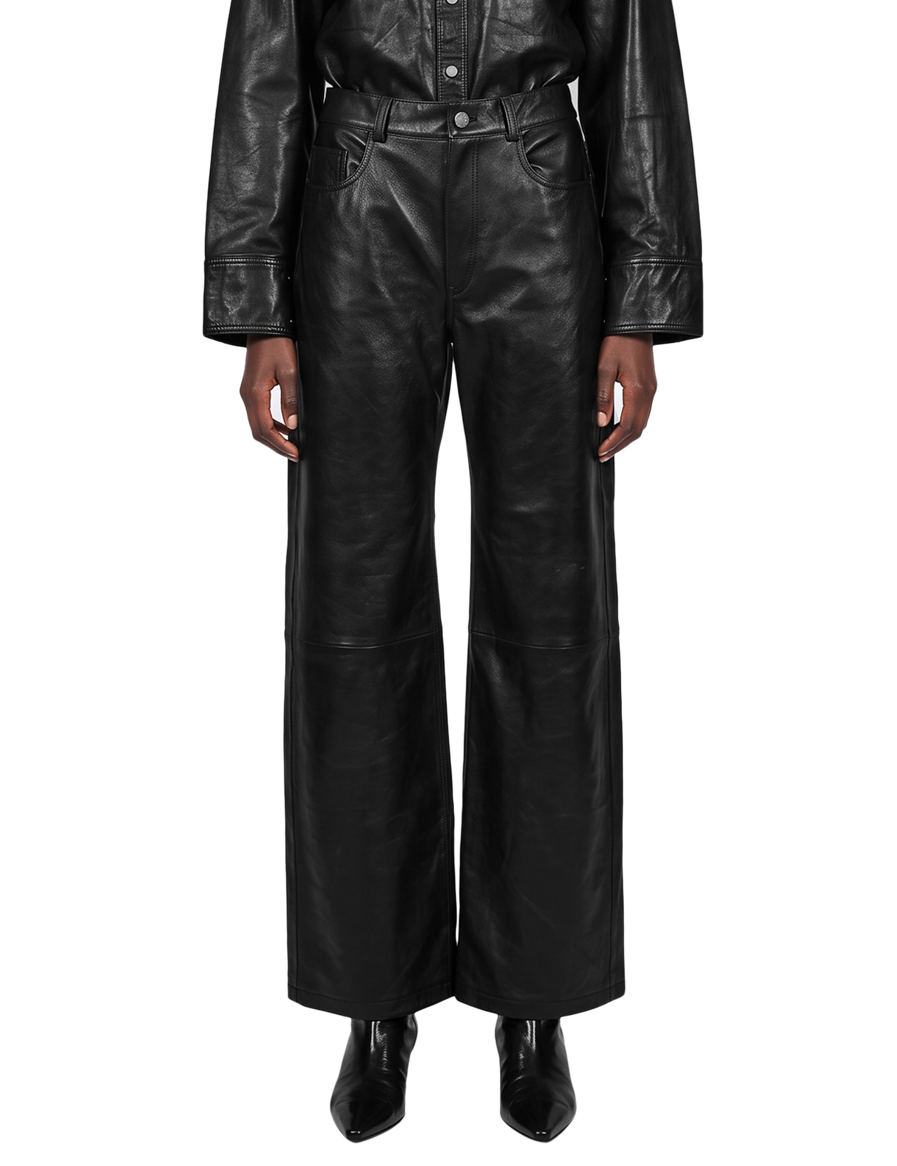 Pantalone Winny in pelle nero 