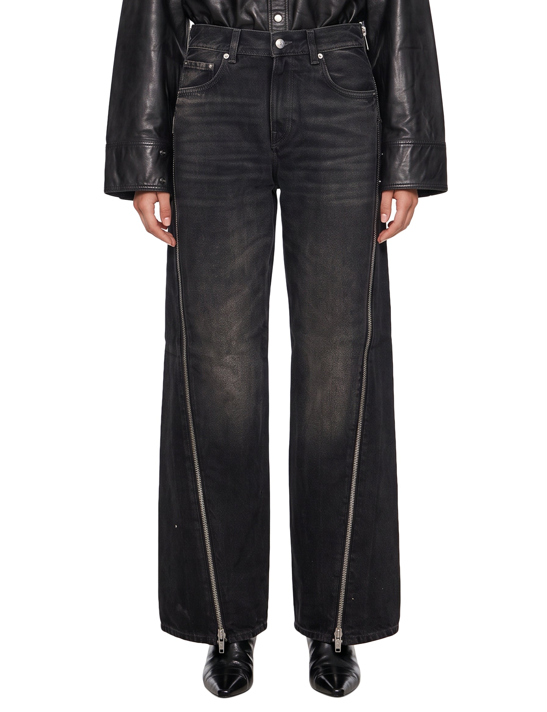 Jeans Bonnie Zip Vintage in nero 