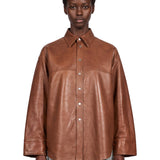 Camicia-giacca Victoria in marrone 