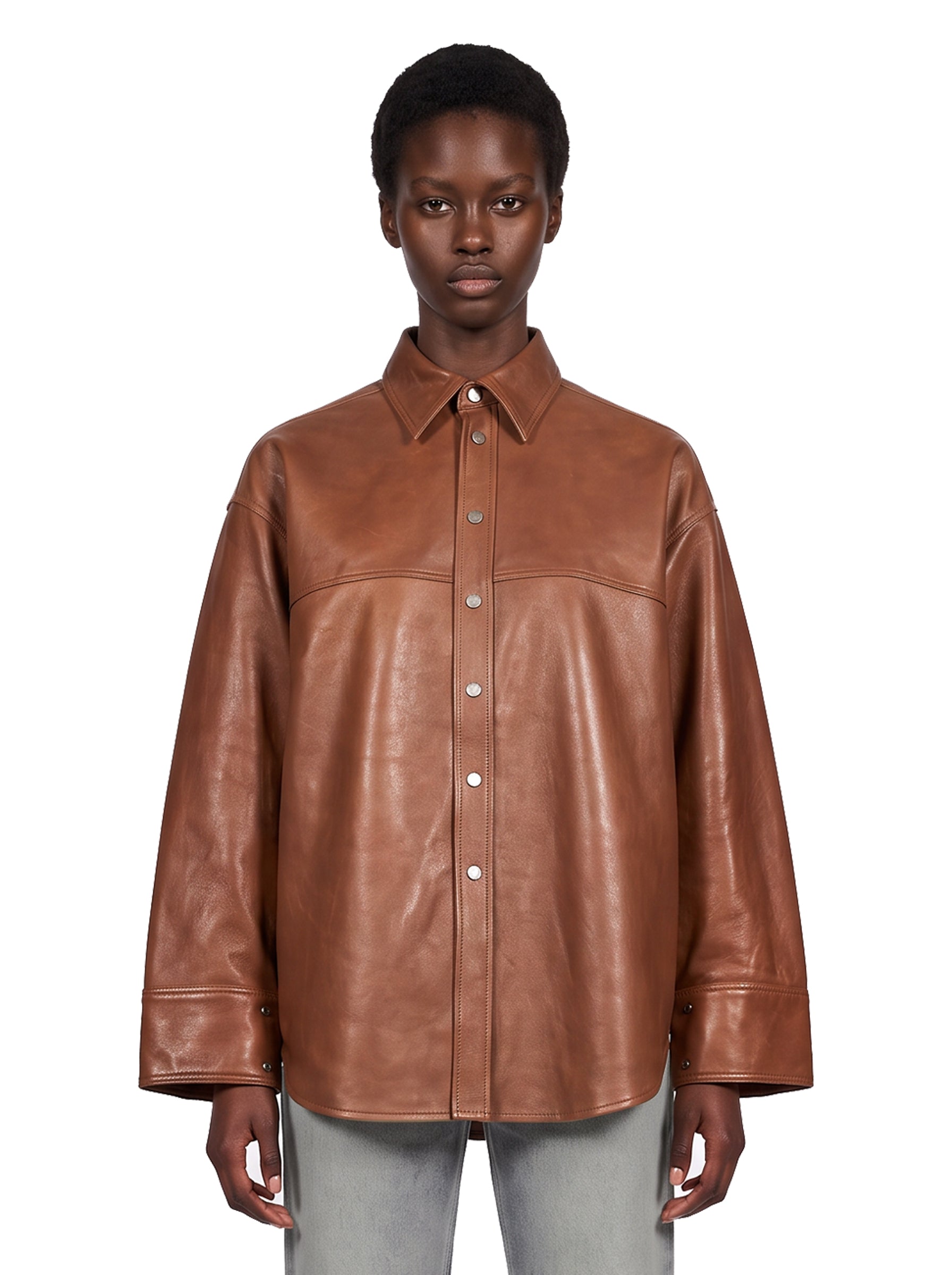 Camicia-giacca Victoria in marrone 