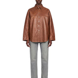 Camicia-giacca Victoria in marrone 