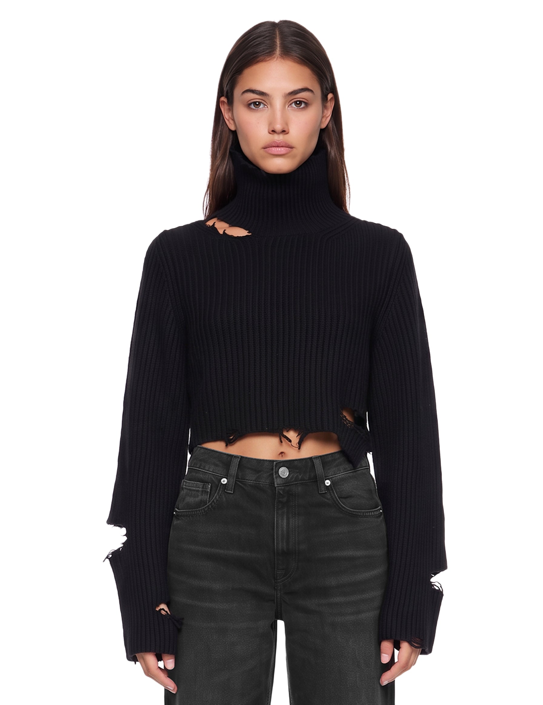 Maglione destrutturato Lover in nero 