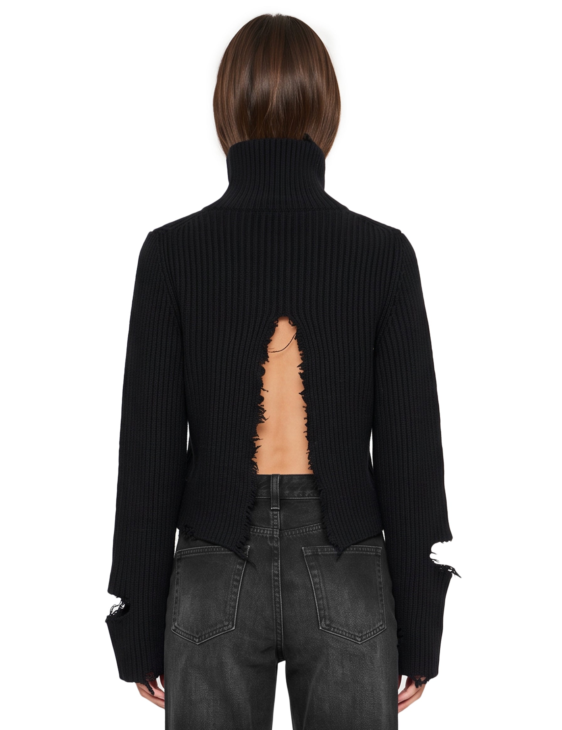 Maglione destrutturato Lover in nero 