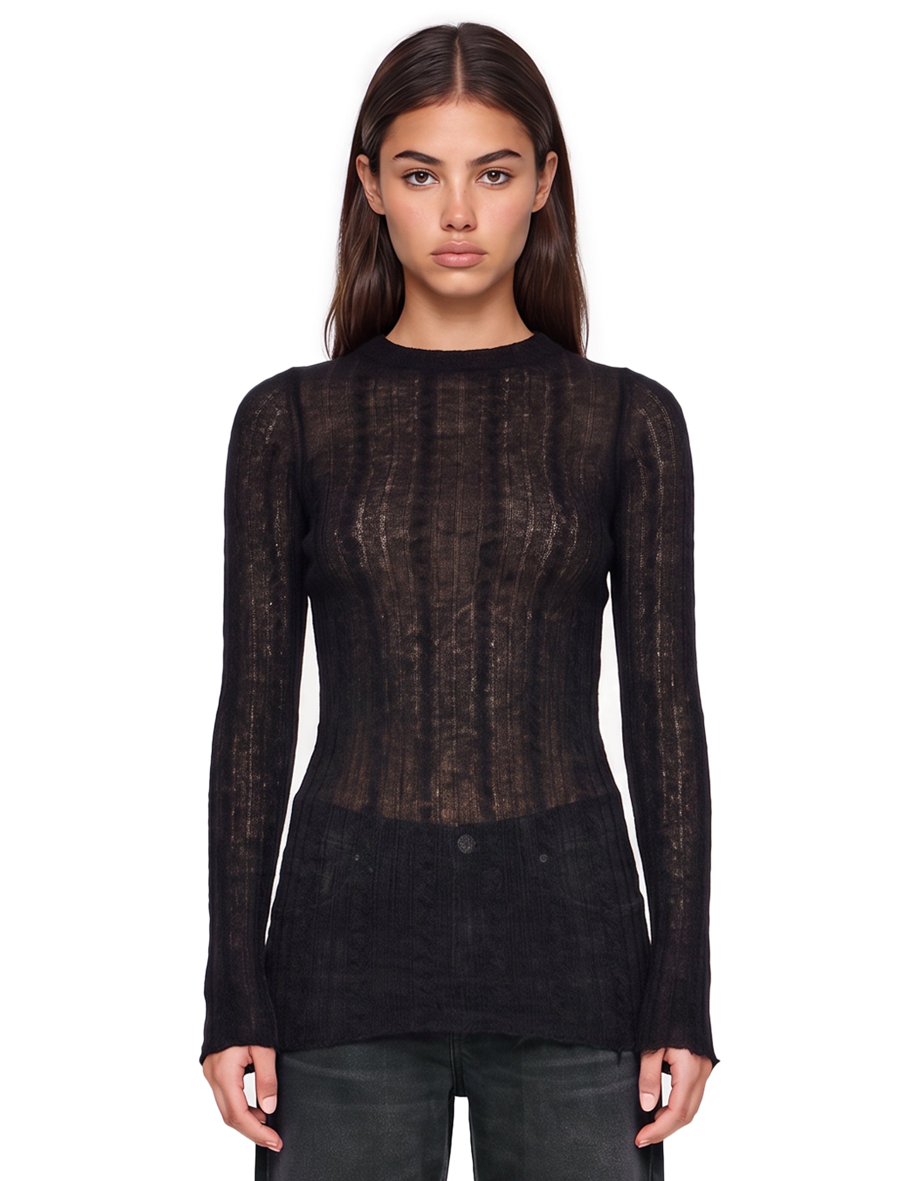 Top in maglia Sey in nero 