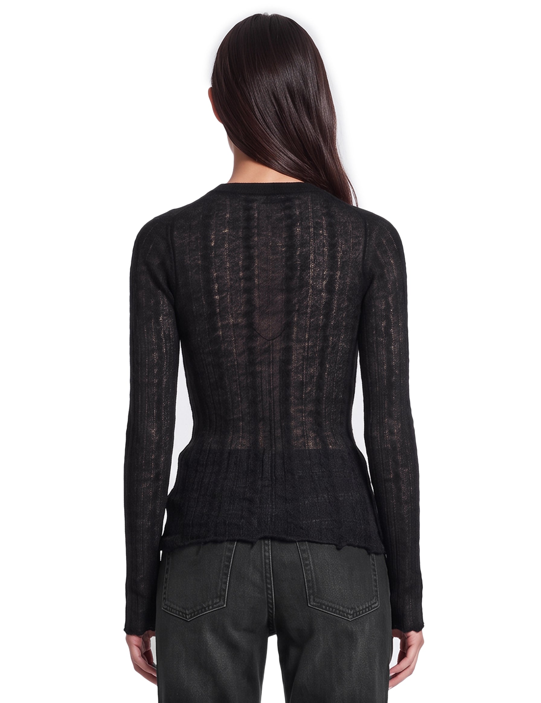 Top in maglia Sey in nero 