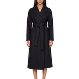 Cappotto lungo in lana pressata nero 
