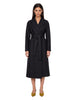 Cappotto lungo in lana pressata nero