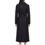 Cappotto lungo in lana pressata nero 