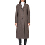 Cappotto in lana pressata marrone 