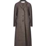 Cappotto in lana pressata marrone 