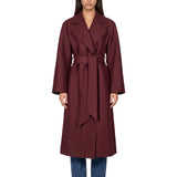 Cappotto in lana pressata bordeaux 