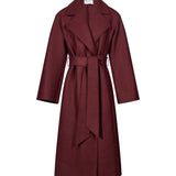 Cappotto in lana pressata bordeaux 