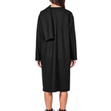 Cappotto con sciarpa in nero 